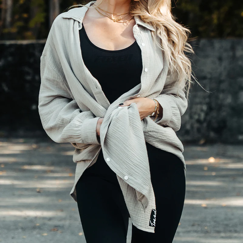 FOXED® MUSSELIN BLUSE MATCHA ONESIZE - Image 4