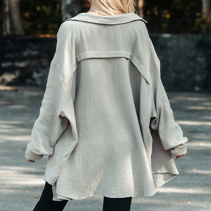 FOXED® MUSSELIN BLUSE MATCHA ONESIZE - Image 5