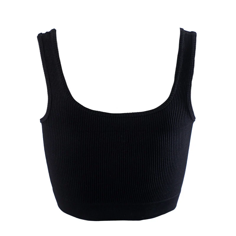FOXED® OPHELIA REVERSE RIBBED SEAMLESS TANK TOP BLACK - Image 5