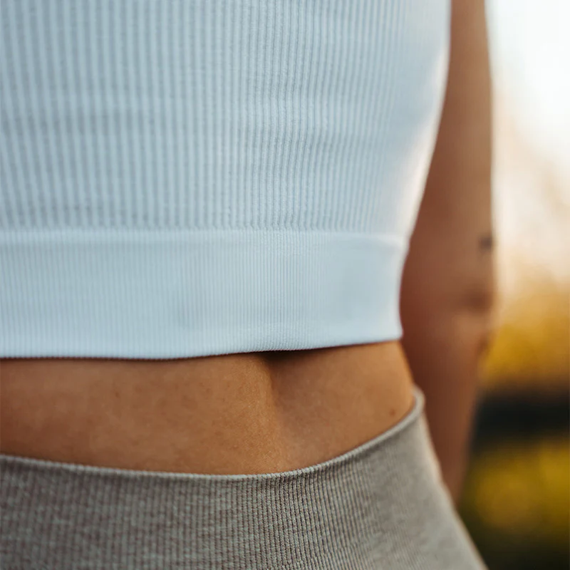 FOXED® OPHELIA REVERSE RIBBED SEAMLESS TANK TOP WHITE - Image 3