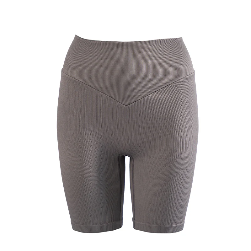 FOXED® OPHELIA RIBBED SEAMLESS SHORTS DARK TAUPE - Image 4