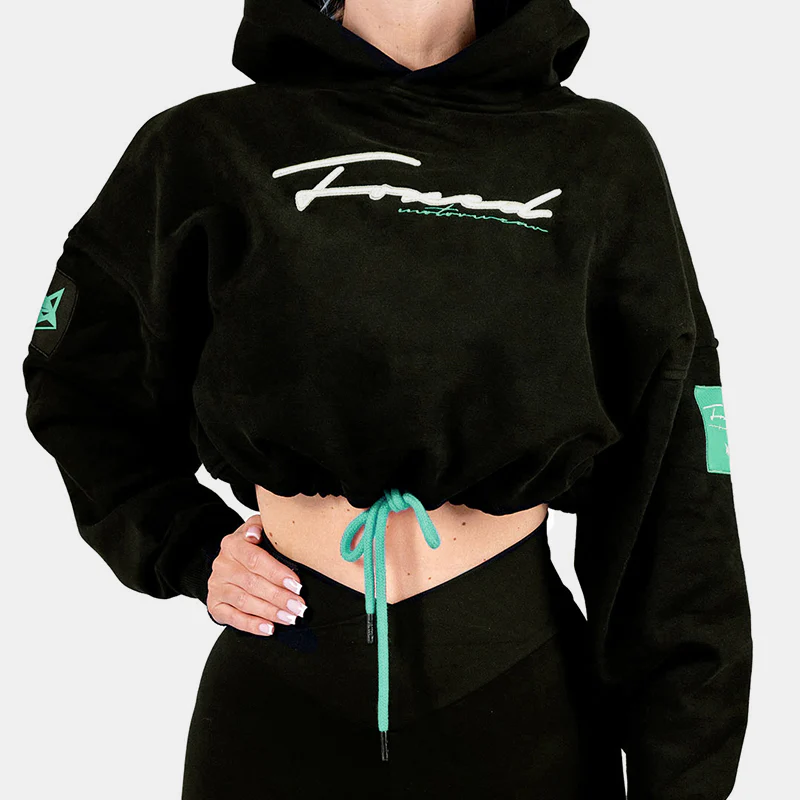 FOXED® RAZZLE DAZZLE CROPPED WOMEN HOODIE MINT - Image 4