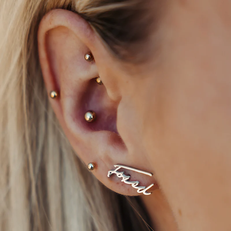FOXED® "SIGNATURE" EDELSTAHL OHRRINGE SILBER - Image 2