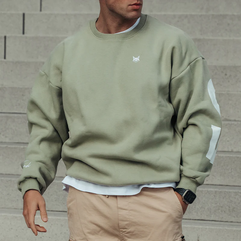 FOXED® STUDIOSTATE OVERSIZE SWEATER MATCHA LATTE MEN - Image 4