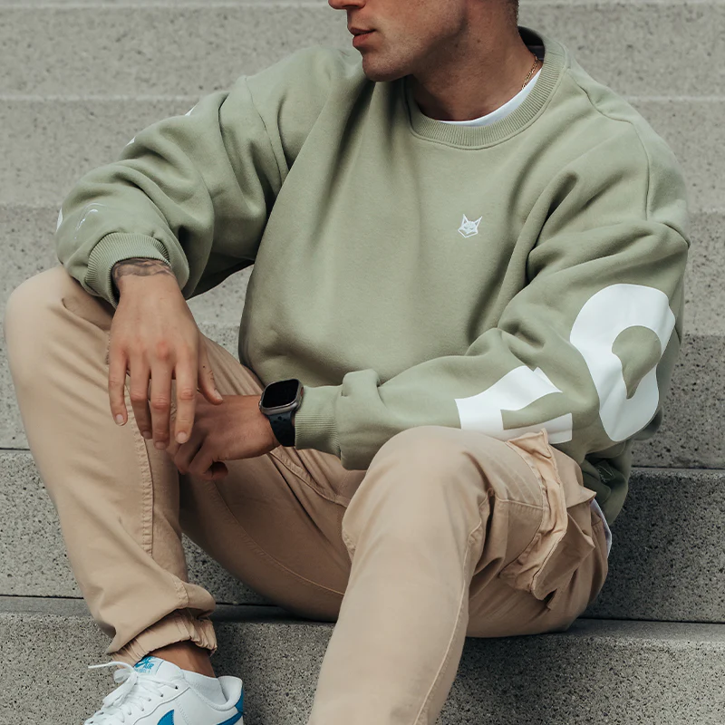 FOXED® STUDIOSTATE OVERSIZE SWEATER MATCHA LATTE MEN - Image 7