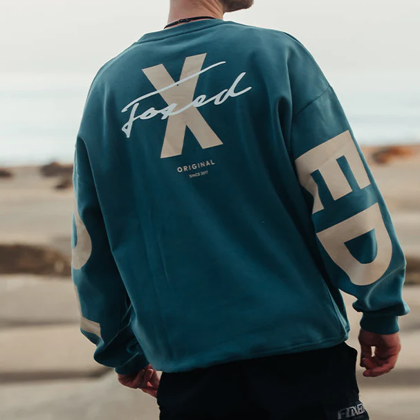 FOXED® STUDIOSTATE OVERSIZE SWEATER PETROL MEN - Image 3