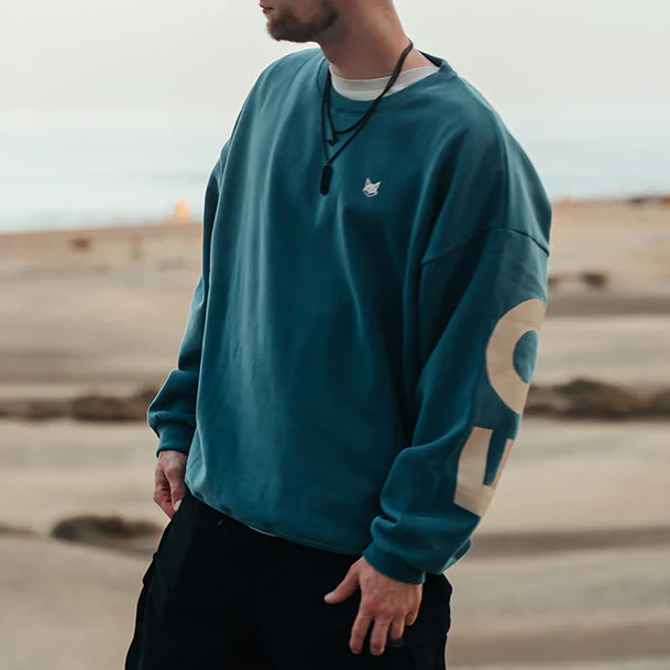 FOXED® STUDIOSTATE OVERSIZE SWEATER PETROL MEN - Image 4