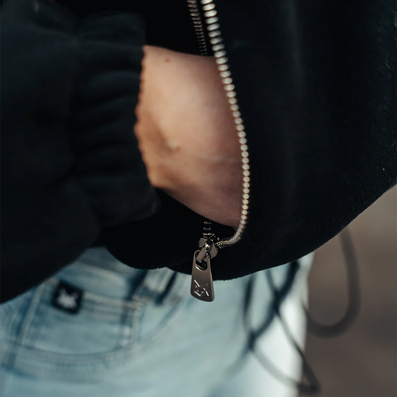 FOXED® STUDIOSTATE FLEECE CROPPED JACKET BLACK - Image 5