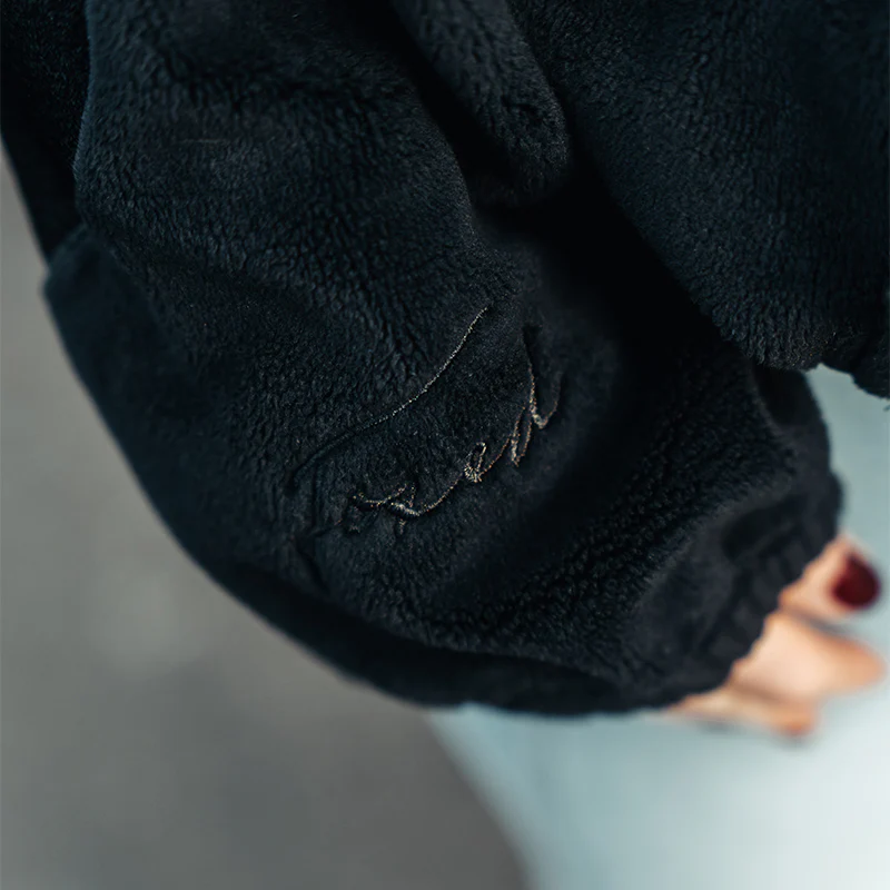 FOXED® STUDIOSTATE FLEECE CROPPED JACKET BLACK - Image 7