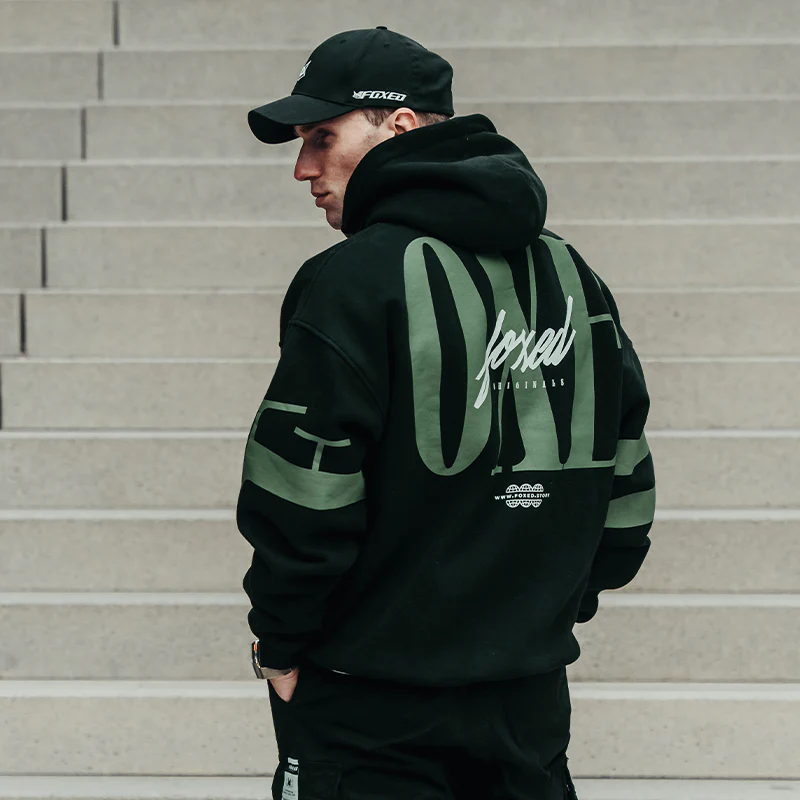 FOXED® URBAN UNISEX HOODIE BLACK - Image 3