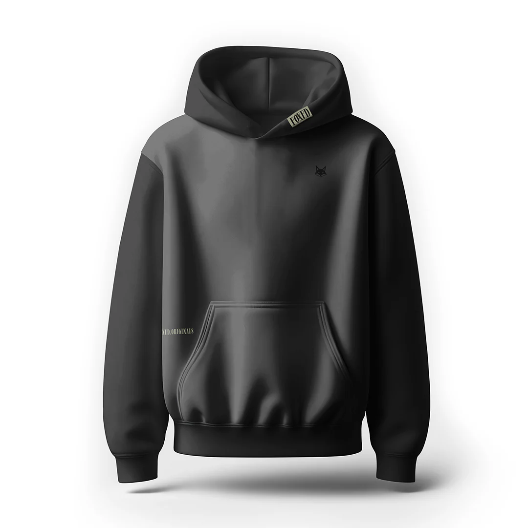 FOXED® URBAN UNISEX HOODIE BLACK - Image 5