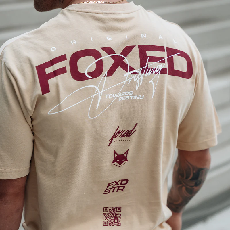 FOXED® VARSITY OVERSIZE SHIRT OATMEAL - Image 3