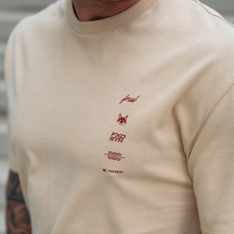 FOXED® VARSITY OVERSIZE SHIRT OATMEAL - Image 7