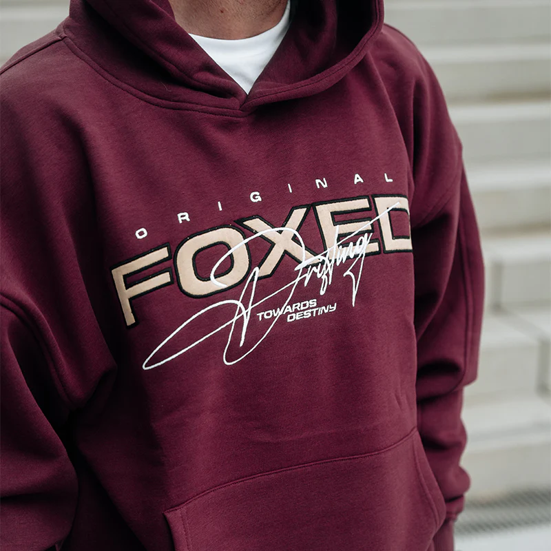FOXED® VARSITY UNISEX HOODIE RUBY - Image 4