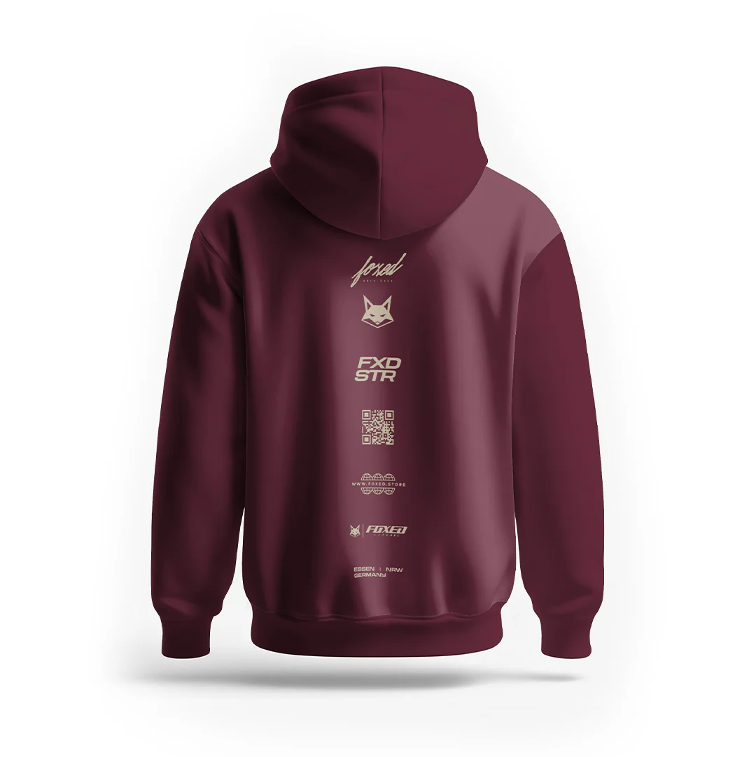 FOXED® VARSITY UNISEX HOODIE RUBY - Image 7