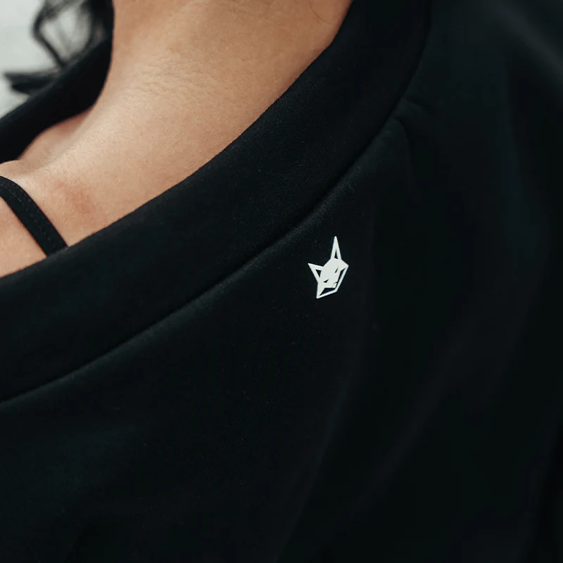 FOXED® SLOUCHY WIDE NECK WOMEN SWEATER BLACK - Image 4